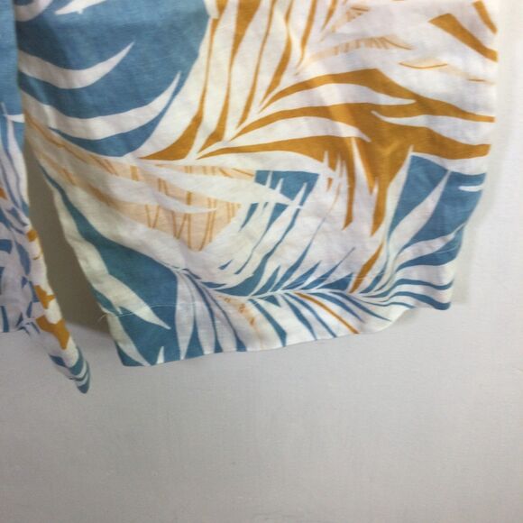 Cynthia Rowley Women's Linen Pant Wide Leg Tropical Printed Multicolor Size L - Picture 10 of 12